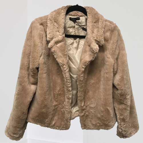 Teddy bomber jacket in beige