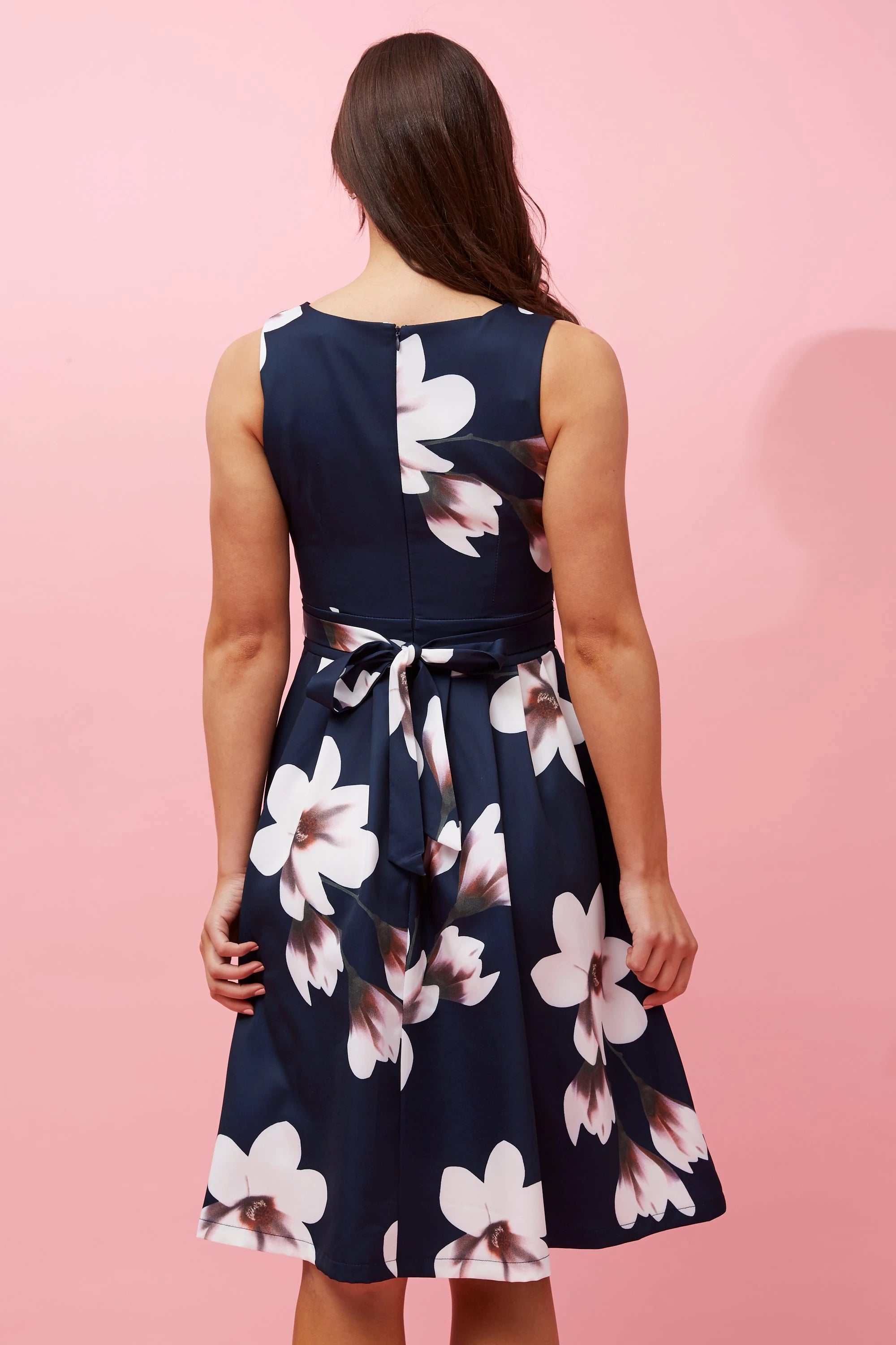 Navy Floral Cocktail Dress
